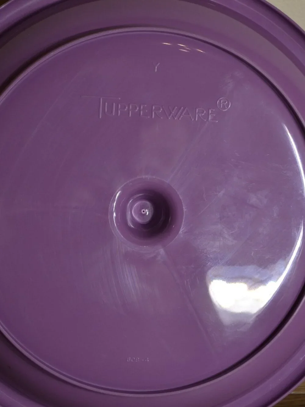 Vintage Tupperware 608-4, Purple Suzette Party divided tray‎ with lid & handle
